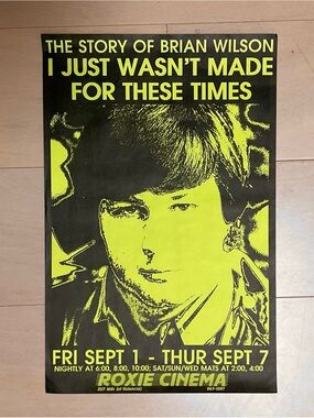 Vintage 1995 Brian Wilson Poster for film “I Just Wasn't Made for These Times”